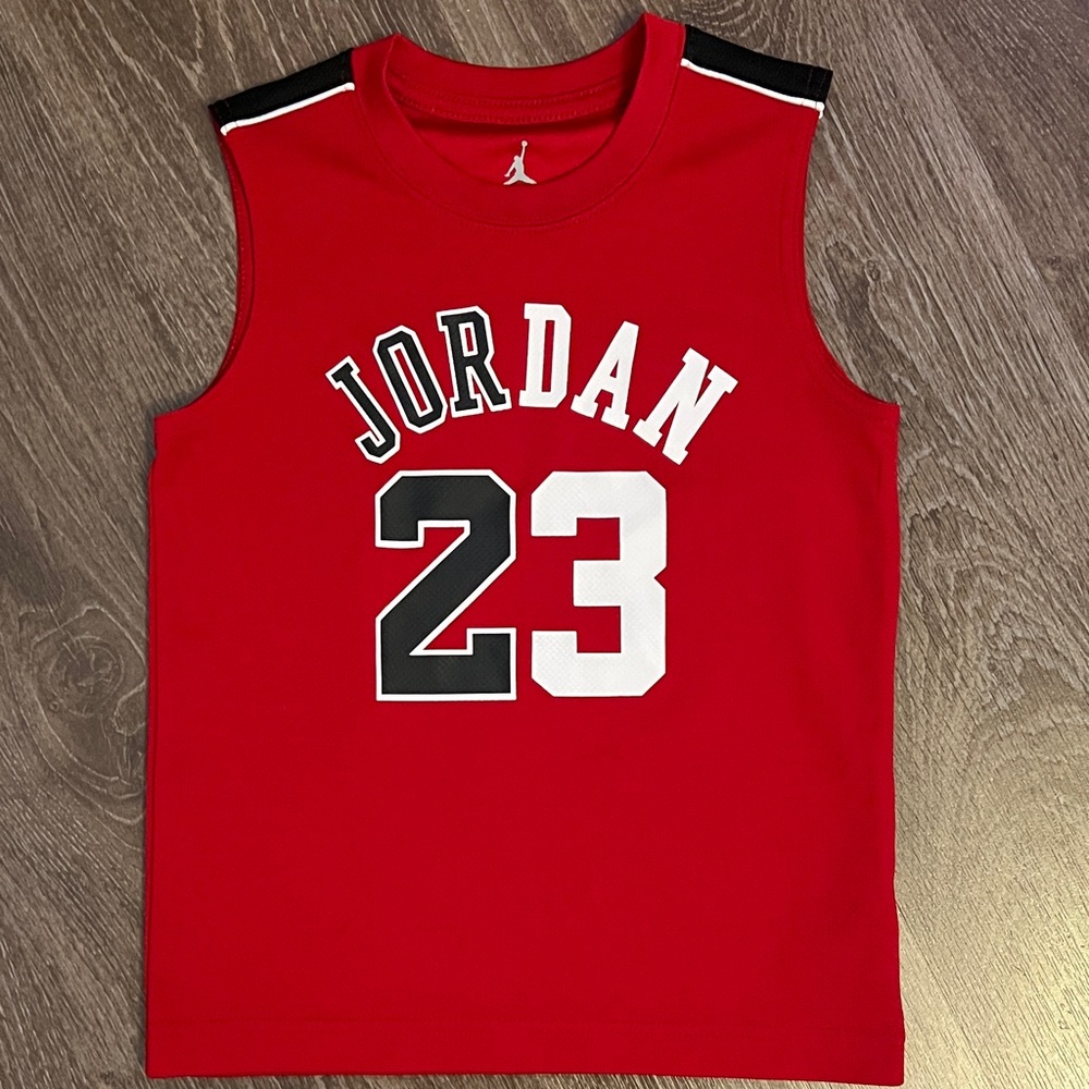 Jordan Kids Red and Black Jersey Tank